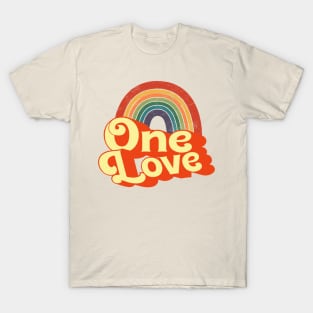 One Love (retro rainbow) T-Shirt